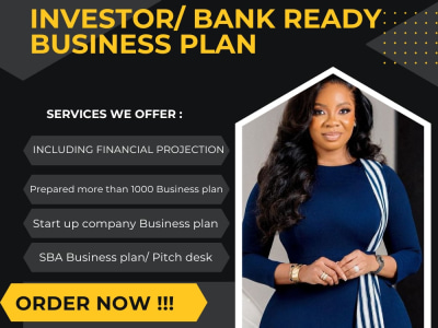 An investor/bank ready Business Plan including Financial Projections