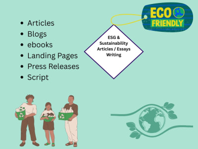 A Sustainability & ESG Articles – Engaging, SEO-Optimized, Expert Content