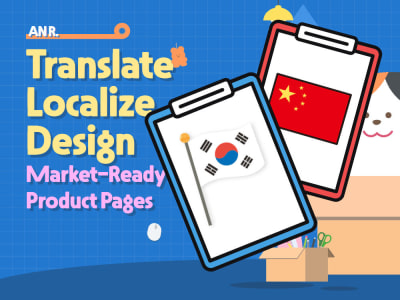 Translate, Localize & Design Your E-commerce Product Page(Korean & Chinese)