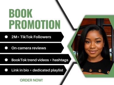 Your book or ebook promoted to my 2M+ authentic BookTok followers on TikTok