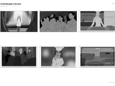 Storyboard for Ads and commercials