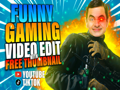 Funny and engage gaming video editing for Youtube and TikTok