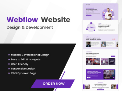A visually appealing & user friendly Webflow Website | Webflow Expert