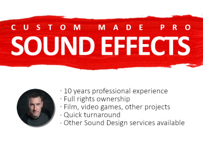 Custom sound effects for your film or video game