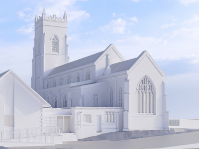 An Architectural 3D Model created using Revit
