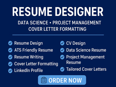 Resume desiner data sciences project management cover letter formatting