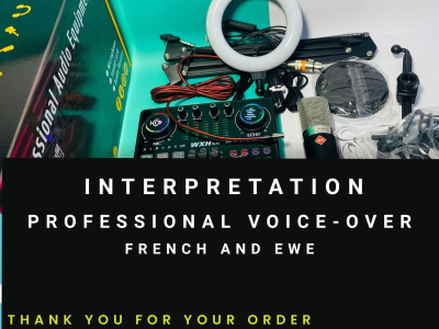 Interpretation, professional voice-over in French and Ewe