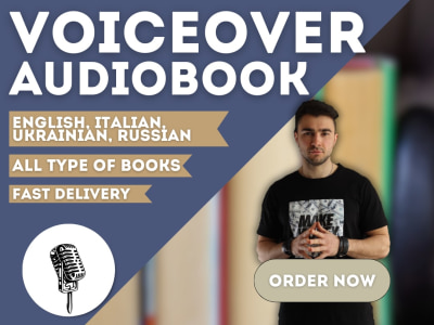 Audiobook voiceover in English, Italian, Russian
