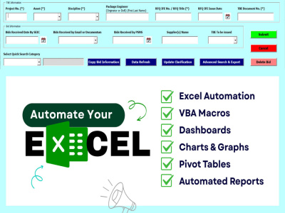 An automated Microsoft Excel spreadsheet using VBA macros and formulas