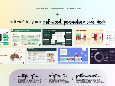 A presentation deck that's created to your needs