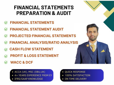 Financial statements, profit and loss, cashflows and financial projection