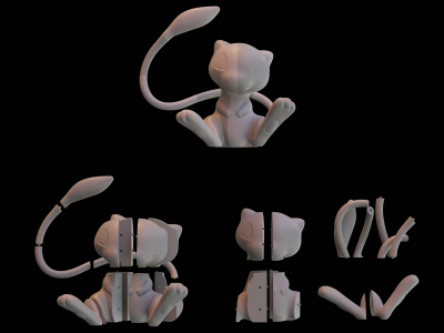 Split the large 3D STL model into smaller segments to fit the 3D printer.