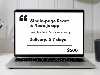 A responsive full-stack React & Node.js web app | Upwork