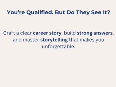 A mock interview that turns your experience into a story that wins jobs
