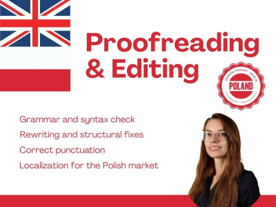 Proofreading, Editing & localization from a native Polish speaker in Poland
