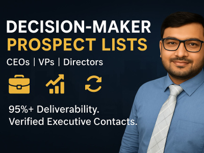 Decision-Maker Prospect Lists – CEOs, VPs & Directors by Industry