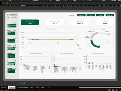 Microsoft Excel Dashboard | Data Visualization | Customized Template