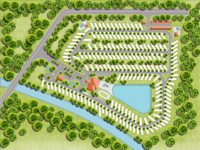 Render site plan,campground map ,subdivision layout design