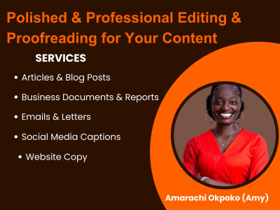 Error-Free, Reader-Friendly, and Polished Content Editing & Proofreading