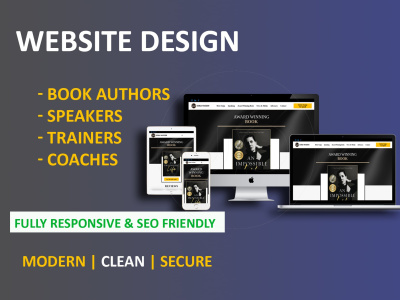 Book authors, speakers, trainers, coaches website design