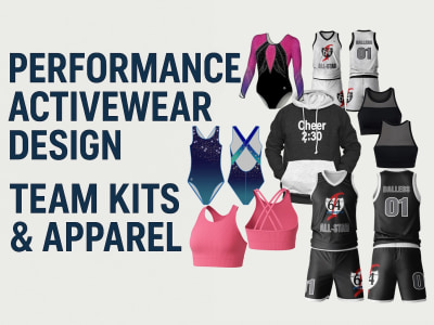 You will get Activewear / Sports Uniform Design + Mockups & Print-Ready Files