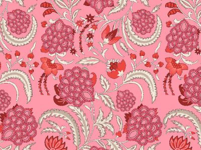 A Floral Style Seamless Repeat Pattern