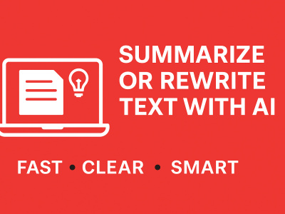 Summarize or Rewrite Your Text Using AI – Fast & Clear