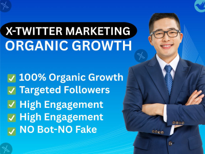 Manage your x twitter account and fast organic growth