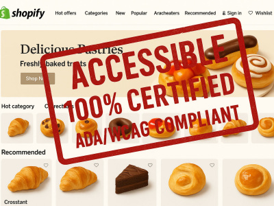 Full audit and remediation of your Shopify website ADA compliant WCAG 2.1
