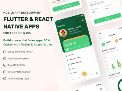 A high-performance React Native or Flutter mobile app developer