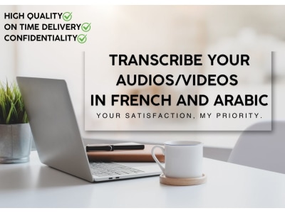A professional transcription in French and Arabic