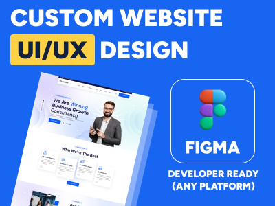 Custom Website UI/UX Design in Figma – Developer Ready (Any Platform)