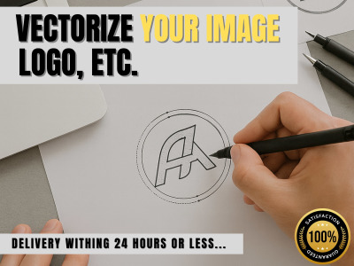Professional Manual Logo Tracing | Raster to Vector Conversion