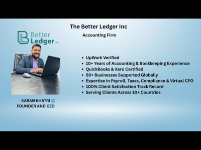 Accounting Services including Bookeeping, Tax Preparation and many more