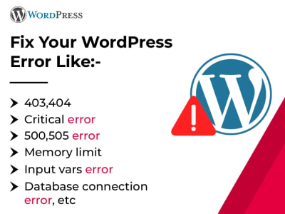 Error and Bug Fixes Developer for WordPress websites
