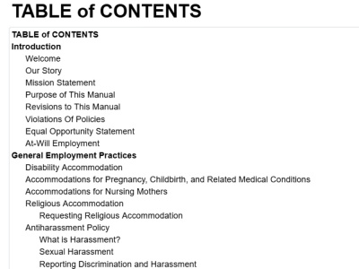 A custom employee policy tailored to your business.