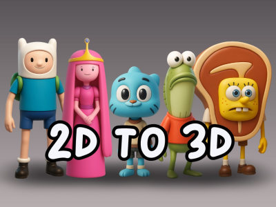 High quality 3D model from your 2D illustration