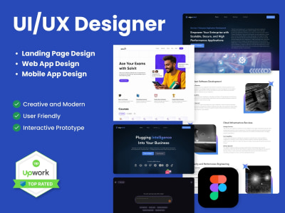 Custom Figma UI/UX Design for Mobile Apps, Web Apps, and Landing Pages
