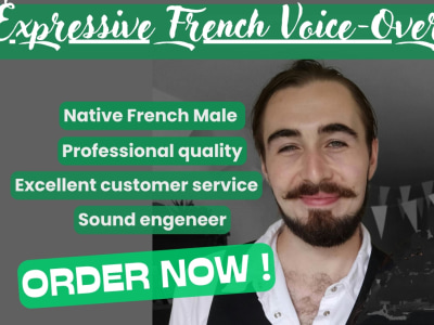 A clear and expressive native French Male Voice-Over