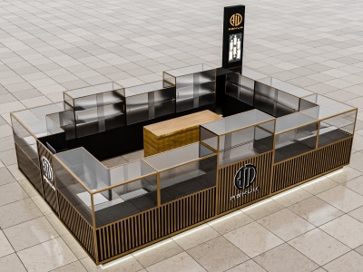 3D Exhibition Booth & Kiosk Design with Realistic Renders