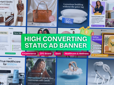 Static Banner Ads Design for Ecom & DTC (Instagram, Facebook, GDN)