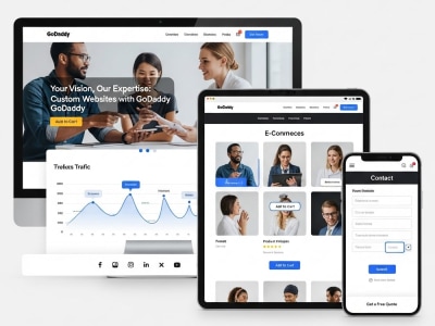 A custom, responsive GoDaddy website to grow your business.