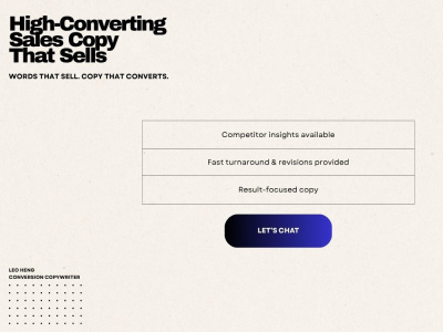 High-converting sales copy for your website or landing page