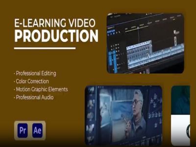 Your E-learning, online courses teaching videos edit