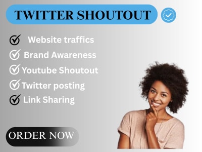 Twitter shoutout, share link promote website product on twitter to 700m