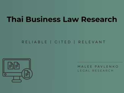 Corporate Law Research for Doing Business in Thailand