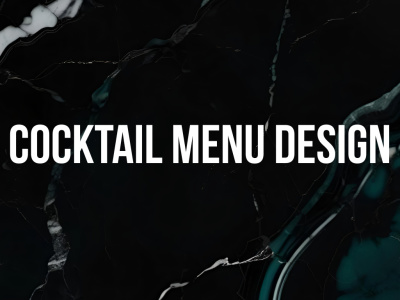 A cocktail menu design for bars, restaurants or events