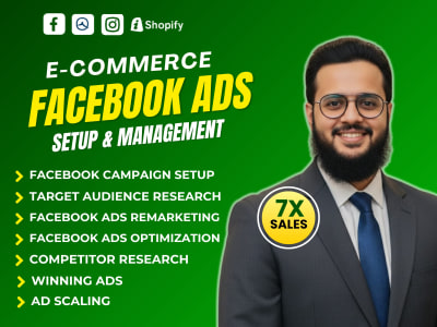 7x Sales-Facebook Ads Campaign,Meta Advertising,Fb Ads manage For eCommerce