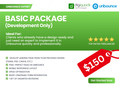 High-Converting Unbounce Landing Page | Design, Development & Funnel Pages
