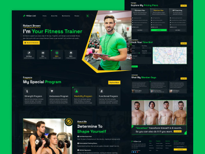 Professional Gym Fitness Trainer Coach Website UI UX Design Figma Designer